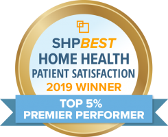 SHP Best Home Health Patient Satisfaction 2019 Winner